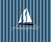 Annapolis sailboat pattern Digital Art by Joe Barsin
