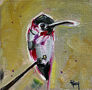Annas Hummingbird Painting by Roxy Rich Annas Hummingbird Painting by Roxy Rich