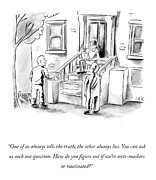 Anti Maskers Or Vaccinated? Drawing by Jason Adam Katzenstein