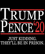 Anti-Trump Pence 2020 Just Kidding Digital Art by Flippin Sweet Gear