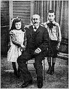 Antique photo: Alfred Dreyfus and children Drawing by Ilbusca