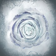 Antique Rose Flower 13 blue Mixed Media by Lucie Dumas Antique Rose Flower 13 blue Mixed Media by Lucie Dumas