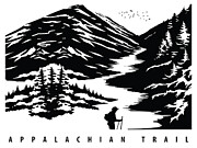 Appalachian Trail Black and White Digital Art by Long Shot