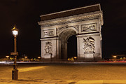 Arc de Triomphe and Paris Street Lamp Photograph by Adrian Hendroff