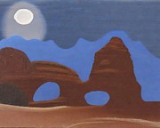Arches National Park No. 2 Painting america arizona canyon co colorado geography journey landscape road scenery sight states sunset tourism united usa way abstract adventure asia background Painting by N Akkash