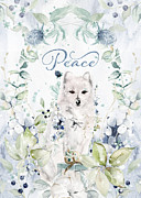 Arctic Fox Peace Card and Art Digital Art by Anita Pollak