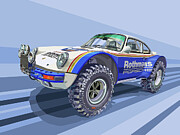 Arctic Stage 1984 Porsche 911 SC/RS Rothmans Rally Mixed Media by Yuriy Shevchuk