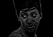 Aretha Franklin Sketch Digital Art by Danaan Andrew