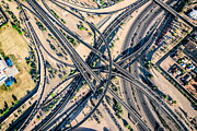 Arizona Freeway Interchange From Above Photograph by Art Wager