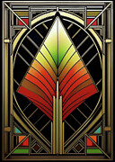 Art Deco Christmas Tree 3 Digital Art by Chuck Staley
