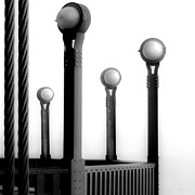 Art deco lights, Golden Gate Bridge Photograph by Donald Kinney