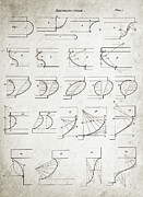 Architecture 1813 Classical Moulding Profiles Art Print Mixed Media by PrintsAntiquA