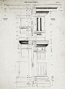 Architecture 1813 Classical Tuscan and Doric Orders Art Print Mixed Media by PrintsAntiquA