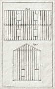 Timber and Balloon Framed Barn Designs 1858 Art Print Mixed Media by PrintsAntiquA