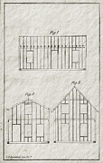 Timber Frame Residential Houses 1858 Art Print Mixed Media by PrintsAntiquA