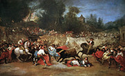 ART XIX century. SPAIN. Lucas Velazquez, Eugenio -1824-1870-. Influenced by Spanish painter Goya.... Painting by Album