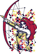 Artemis Greek Olympian Goddess Archery Digital Art by Jacob Zelazny