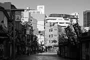 Asakusa Morning Light - Urban Layers in Monochrome Photograph by Matthias Hauser