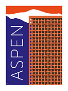 Aspen Art Museum - Orange Digital Art by Sam Brennan