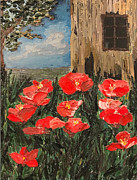 At Sunset by the Old Barn Painting by Ovidiu Ervin Gruia