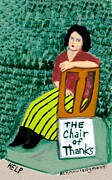 At the Corner of Help and Acknowledgement is the Chair of Thanks Painting by Jo Potocki