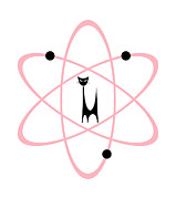 Atom Cat in Pink Transparent Background Digital Art by Donna Mibus