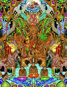 A'tun Mauca Caspi The Angel of Trees Painting by Pablo Amaringo Inspired