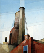 Aucassin and Nicolette - cityscape with stacks by Charles Demuth Painting by Charles H B Demuth