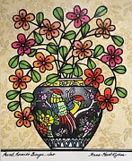 Aunt Annie's Ginger Jar Mixed Media by Anne Hart Kiphen