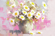 Aunt Margaret's Garden Daisies Painting by Tina LeCour Aunt Margaret's Garden Daisies Painting by Tina LeCour