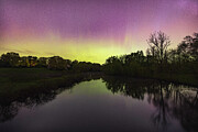 Aurora Borealis Northern Lights at the Minute Man National Historic Park in Concord Massachusetts Photograph by Juergen Roth