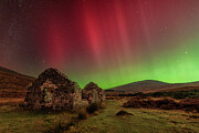 Aurora Over Glendasan Ruin, Wicklow Mountains Photograph by Adrian Hendroff