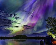 Aurora over the water Photograph by Joe Holley