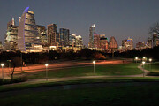 Austin Texas Skyline at Night from Butler Park Photograph by Brigitte Blanchette Thompson