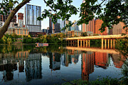 Golden hour in Austin, Texas. The cityscape reflected on the surface of Lady Bird Lake Photograph by Brigitte Blanchette Thompson Golden hour in Austin, Texas. The cityscape reflected on the surface of Lady Bird Lake Photograph by Brigitte Blanchette Thompson