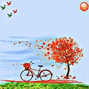 Autumn Day Digital Art by Cherry Vercher