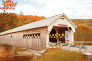Autumn Colors at the West Dummerston Covered Bridge Photograph by Jeff Folger