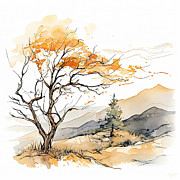 Autumn Leaves Painting by Lourry Legarde