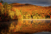 Autumn Reflection at Mirror Lake, North Woodstock Photograph by Jeff Folger