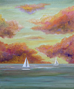 Autumn Sailing Painting by Angeles M Pomata Autumn Sailing Painting by Angeles M Pomata