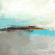 Autumn Shore- Art by Linda Woods Mixed Media by Linda Woods