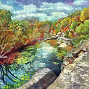 Autumn's Embrace - Jacob's Well Painting by Hailey E Herrera Autumn's Embrace - Jacob's Well Painting by Hailey E Herrera