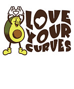 Avocado Body Positivity Self-Love Proud Digital Art by Toms Tee Store