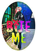 Avril Lavigne Bite Me Bootleg Vintage Retro Digital Art by Kirania Finest