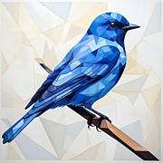 Azure Symmetry  Painting by Lourry Legarde