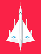 B-58 Hustler Supersonic Jet Bomber - Crimson Digital Art by Organic Synthesis