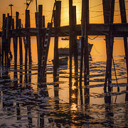 Backlit China Camp pier Photograph by Donald Kinney Backlit China Camp pier Photograph by Donald Kinney