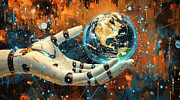 Balencing The Earth Ai Art by Garry Gay