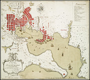 Baltimore Maryland Antique Vintage Map 1793 Drawing by Carol Japp