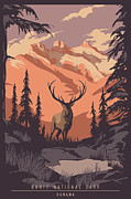 Banff National Park Poster Painting by Sassan Filsoof